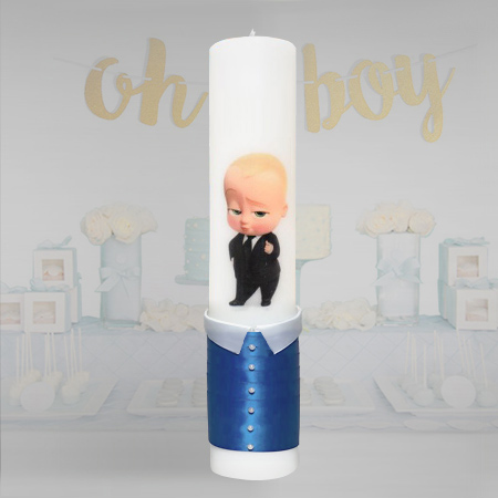 Lumânare botez Boss Baby